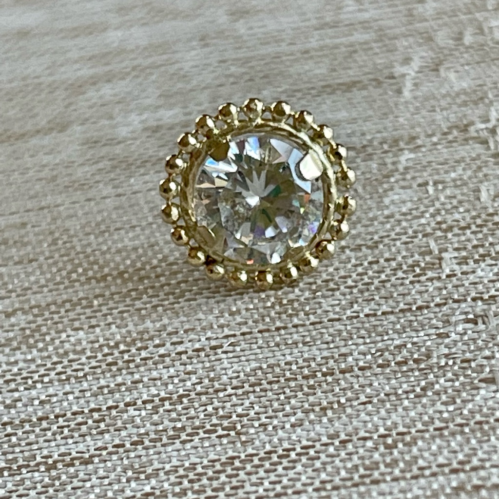 Solid Yellow Gold 14k Earring